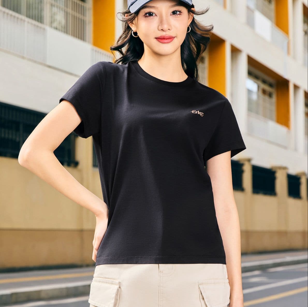 スポーツウェア レディース 爽やかシンプルTシャツ