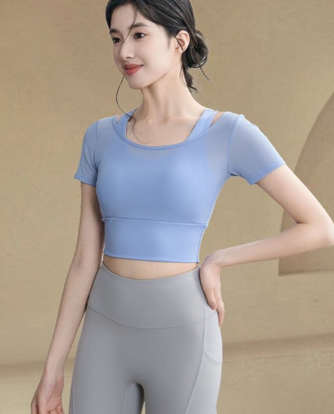 スポーツウェア レディース シームレス フィット クロップトップ