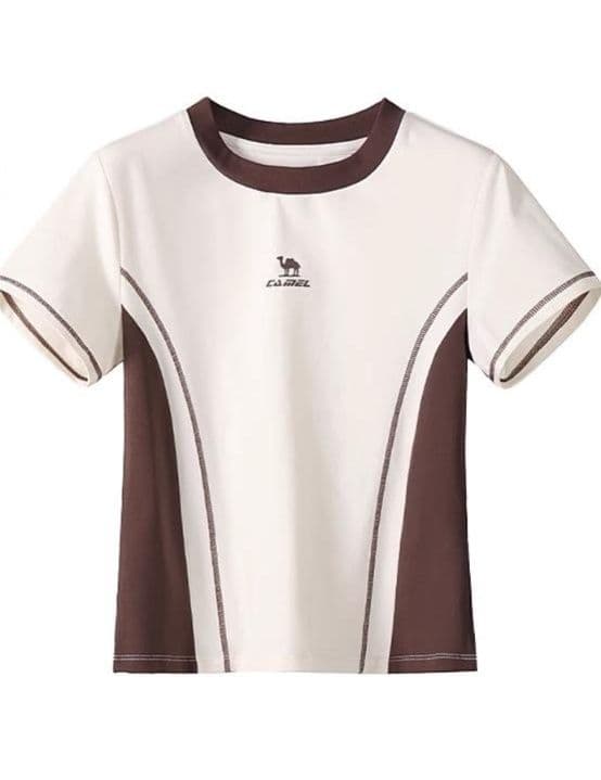 スポーツウェア レディース 涼感切替デザイン半袖Tシャツ