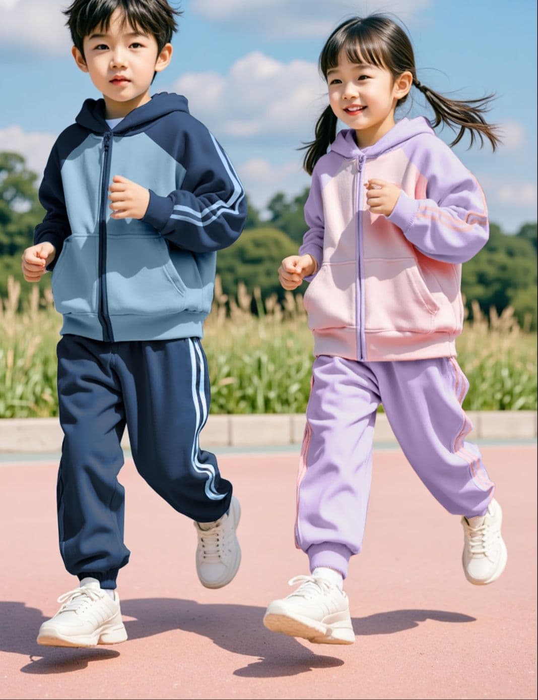 スポーツウェア キッズ おしゃれキッズフードパーカーセット