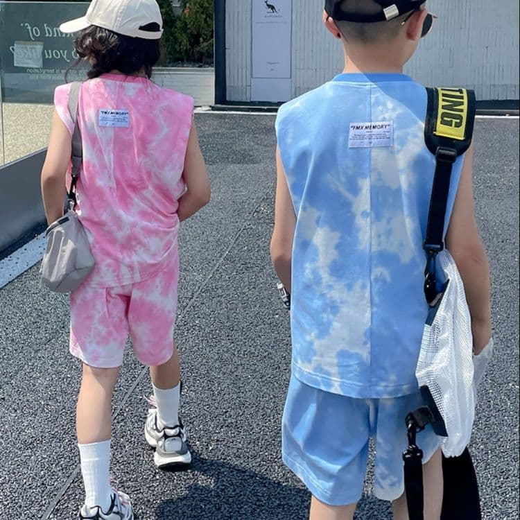 スポーツウェア キッズ ふんわり染め上げセットアップ