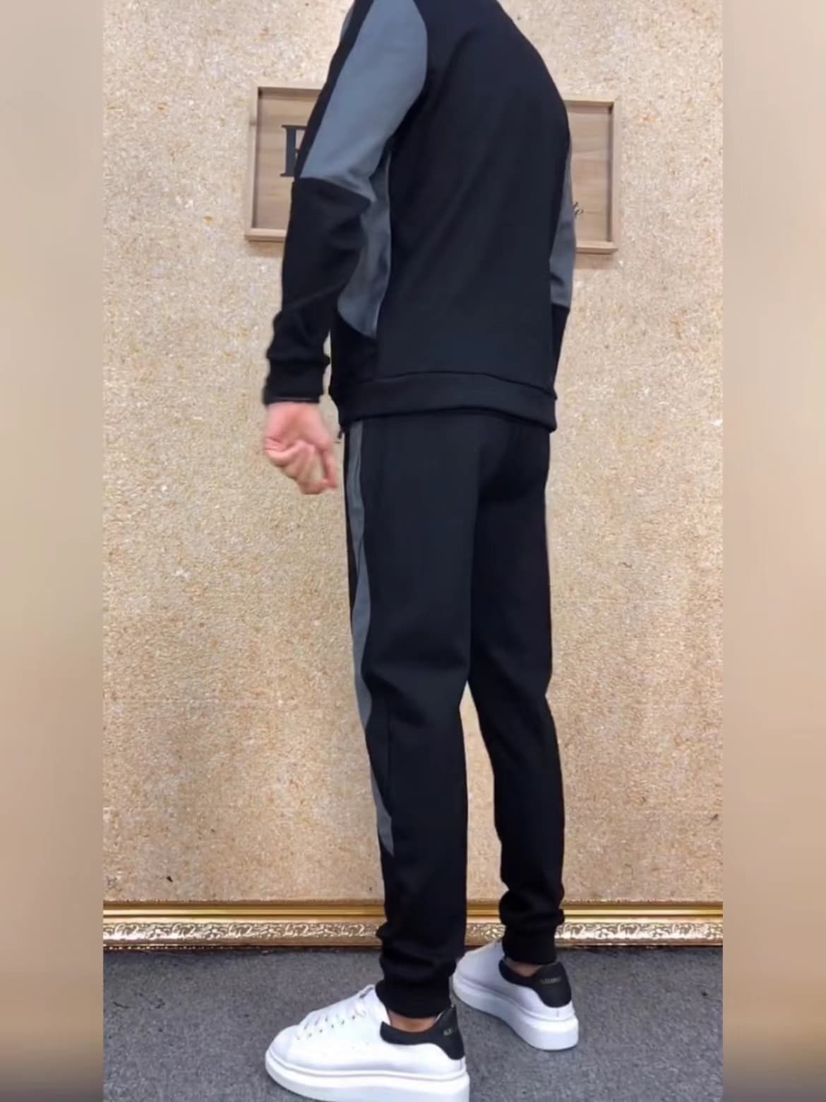 スポーツウェア メンズ スタイリッシュ切替デザイン上下セット