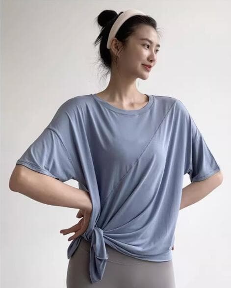 スポーツウェア レディース半袖ヨガ服速乾フィットネス用Tシャツ